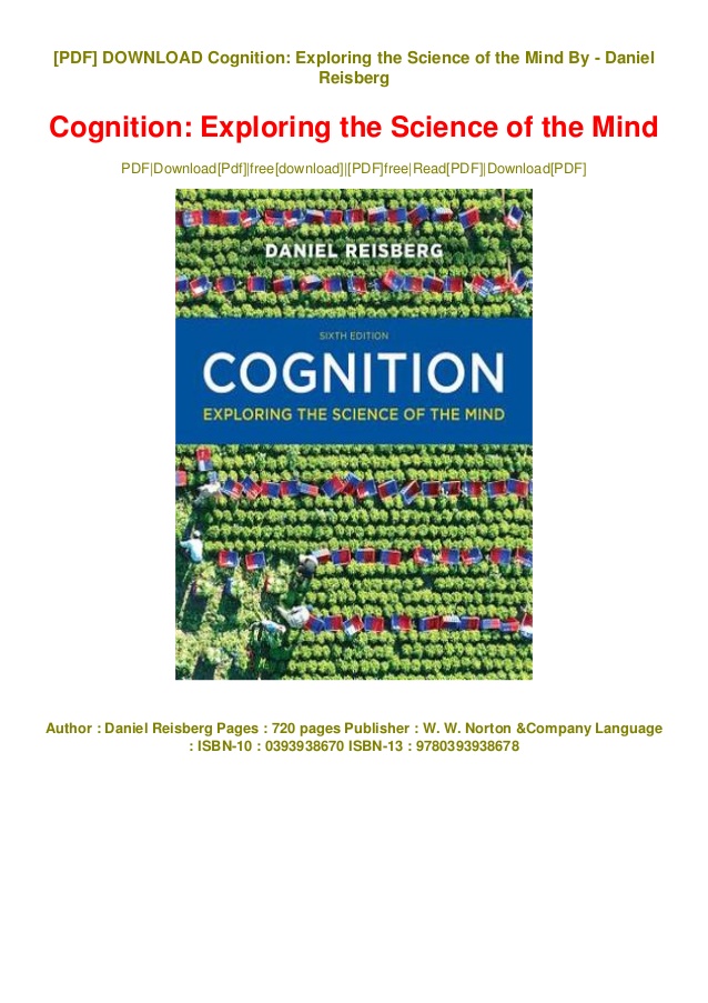 Cognition daniel reisberg pdf